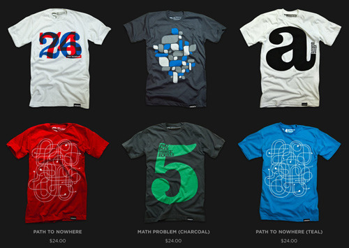 Some nice typographical shirts via @ilovetypography